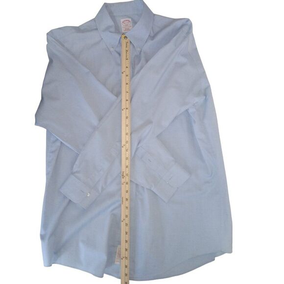 Brooks Brothers 346 Shirt 161/2 4/5 Non-Iron blue Button Up - Picture 3 of 10